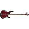 TRBX604FM 4-String Electric Bass Guitar In Dark Red Burst Finish