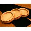 Large Piano Castor Cup in Beech Wood 100mm Set of 3