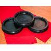 Large Piano Castor Cup in Black Wood 100mm (Set of 3)