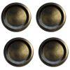 Set of 4 Small Black Wood Piano Castor Cups 45mm