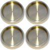 Small Piano Castor Cup in Polished Brass 40mm 