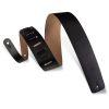 M1-BLK Chrome-tan Leather 2 1/2&quot;  Guitar Strap 