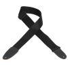 M8-BLK Soft-hand Polypropylene 2" Guitar Strap with Leather Ends 