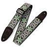 M8HT-11 Jacquard Weave2" Guitar Strap with Poly Back &amp; Leather Ends   