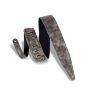MG317BOG-BLK Distressed Guitar Strap with  Leather Backing 