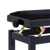 PBF06GBKPVBK Height Adjustable Piano Stool In High Gloss Black 