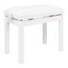 PBF06GWHMVWH Height Adjustable Piano Stool in Matt White