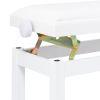 PBF06GWHMVWH Height Adjustable Piano Stool in Matt White