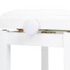 PBF06GWHMVWH Height Adjustable Piano Stool in Matt White