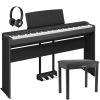 P-225 Black Portable Digital Piano Pianist Pack