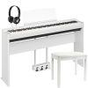 P-225 White Portable Digital Piano Pianist Pack