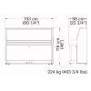 B20 SC3 Silent Upright Piano in Polished White  Finish With Chrome Fittings