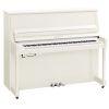B30 TC3 TransAcoustic Upright Piano in Polished White Finish with Chrome Fittings