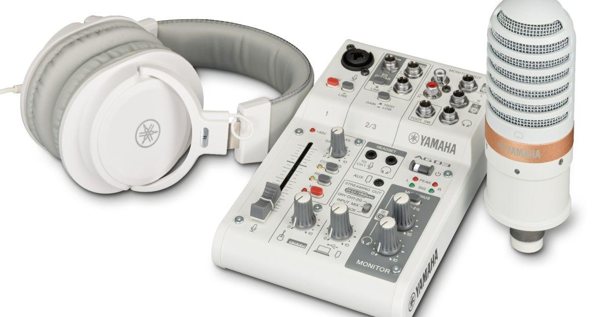 Yamaha AG03MK2WH-LSPK Live Streaming Pack