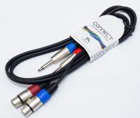 Stereo Instrument Cable in Black 1.5m