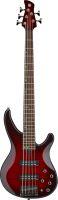 TRBX605FM 5-String Electric Bass Guitar In Dark Red Burst Finish