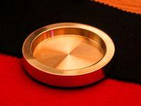 Large Piano Castor Cup in  Polished Brass 80mm (Single)