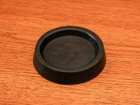 Medium Piano Castor Cup in Black Wood 70mm (Single)