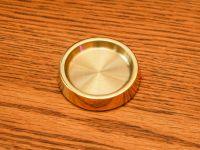 Small Piano Castor Cup in Polished Brass 40mm (Single)