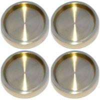 Small Piano Castor Cup in Polished Brass 40mm 