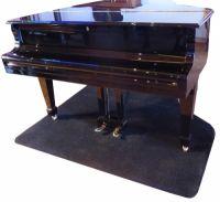 Heat Resistant Piano Carpet in Black 