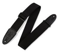 M8-BLK Soft-hand Polypropylene 2&quot; Guitar Strap with Leather Ends 