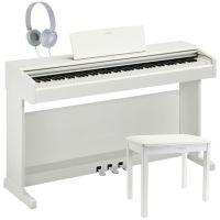 YDP-145WH Arius Digital Piano With B1-WH Piano Stool and Headphones