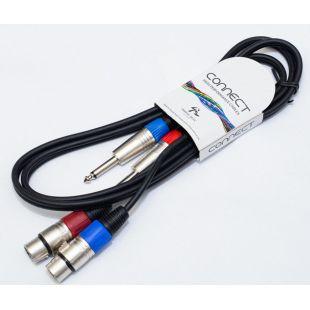 Stereo Instrument Cable in Black 1.5m