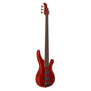 TRBX605FM 5-String Electric Bass Guitar In Caramel Brown Finish