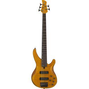 A Grade Refurbished TRBX605FM 5-String Electric Bass Guitar In Matte Amber Finish