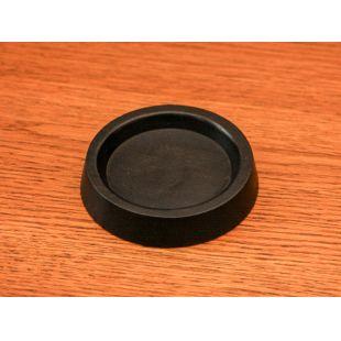 Medium Piano Castor Cup in Black Wood 70mm (Single)