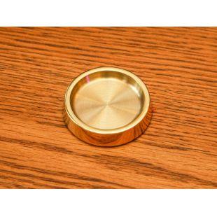 Small Piano Castor Cup in Polished Brass 40mm (Single)