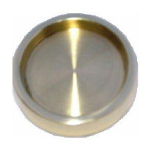 Small Piano Castor Cup in Polished Brass 40mm 