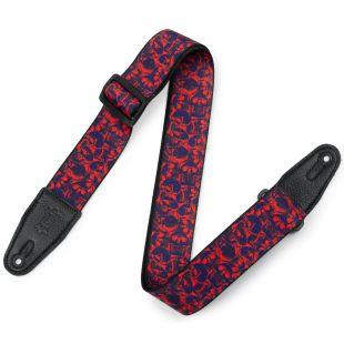 MPD2-110 Prints Polyester 2" Guitar Strap with Leather Ends 