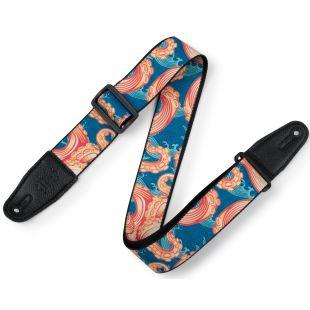 MPD2-117 Prints Polyester 2" Guitar Strap with Leather Ends 