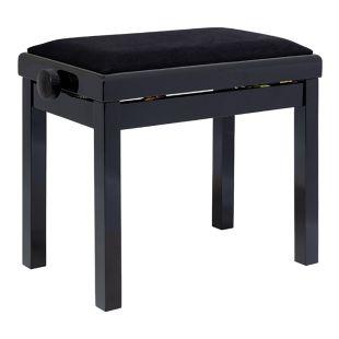 PBF06GBKPVBK Height Adjustable Piano Stool In High Gloss Black 