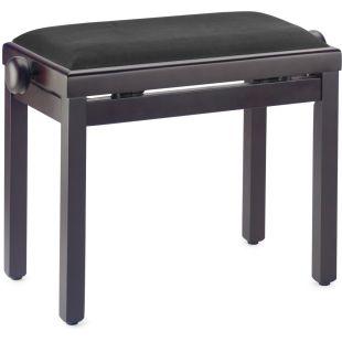 Adjustable Piano Stool Bench in Rosewood Satin Finish with Black Velvet top