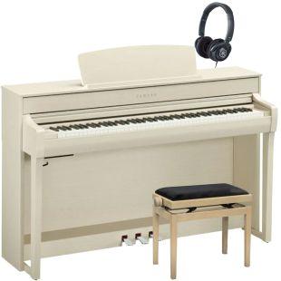 CLP-745 Clavinova White Ash Digital Piano Deluxe Pack