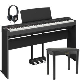 P-225 Black Portable Digital Piano Pianist Pack