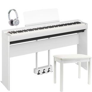 P-225 White Portable Digital Piano Pack