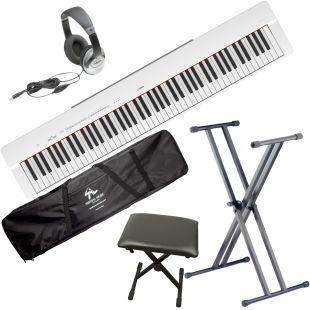 P-225 White Portable Digital Piano Student Pack