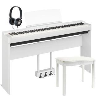 **NEW** P-225 White Portable Digital Piano Pianist Pack