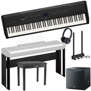 P-525 Black Portable Digital Piano Deluxe Pack