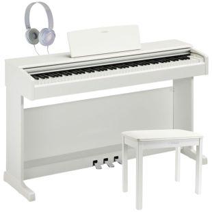 YDP-145WH Arius Digital Piano With B1-WH Piano Stool and Headphones