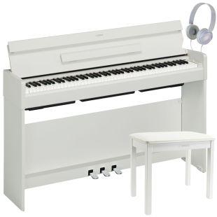 YDP-S35WH Digital Piano With B1-WH Piano Stool and Headphones