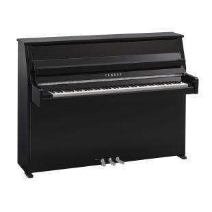 B10 Upright Piano in Polished Ebony Finish with Chrome Fittings