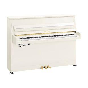 B10 TransAcoustic Upright Piano in Polished White Finish