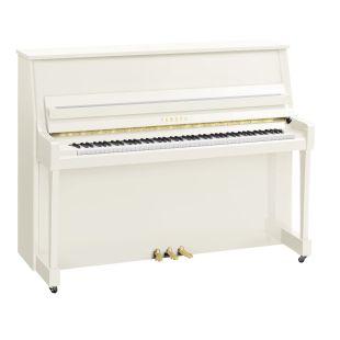B20 Upright Piano in Polished White Finish