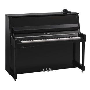 B20 SC3 Silent Upright Piano in Polished Ebony Finish With Chrome Fittings