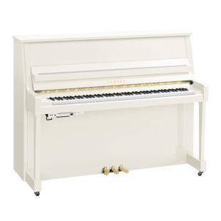 B20 TransAcoustic Upright Piano in Polished White Finish